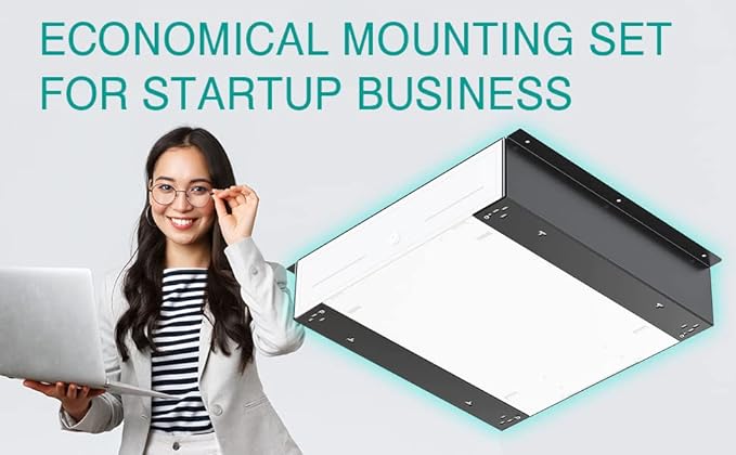 Skywin- Cash Register Stand Brackets, 16 in Cash Drawer Under Counter Mount Brackets, Heavy Duty Steel Mounting Brackets for Square Cash Drawer, Brackets for Cash Drawer Under Counter (3 Pack)