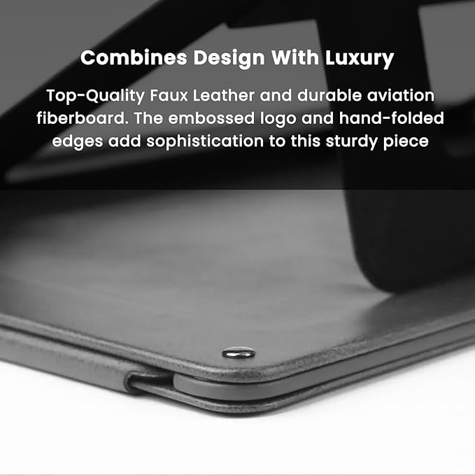 PUNCUBE Portable Lap Desk - Lap Desk with Retractable Mouse Pad, Adjustable Stand, Writing Board, Expandable Surface, and Heat Protection for Laptops and Tablets (Silver Grey)