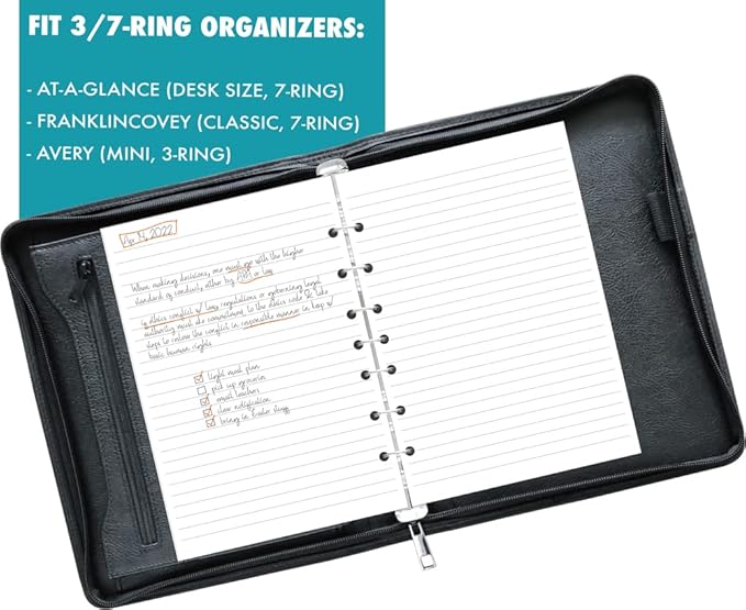 7-Hole Lined Filler Paper Pack of 300 Sheets for Mini Binders, College Ruled, 5-1/2" x 8-1/2", White