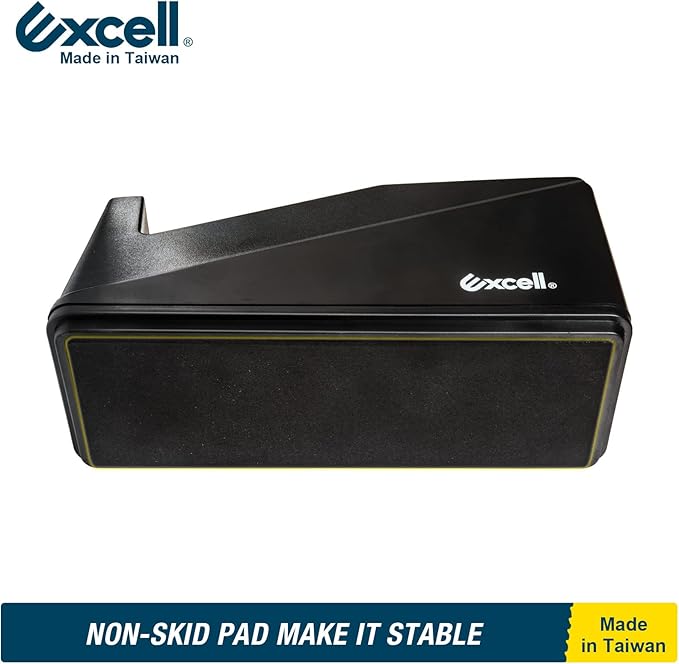 Excell Desk Tape Dispenser (1" core) with Non-Skid Base: Perfect for Office/School with Straight Tape cuts. Easy to use and Store with a Modern Design. Includes 3/4" Wide Tape Dispenser.