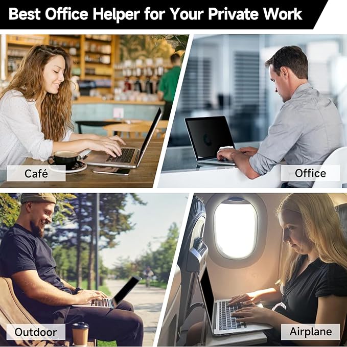 15.6 Inch 1920x1080 Laptop Privacy Screen Filter, Anti Blue Light Glare & Anti Scratch Computer Privacy Shield for 15.6" with 16:9 Aspect Ratio Laptop