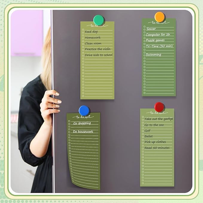 Censen 10 Pack 500 Sheets To Do List Notes Daily Checklist Notepads with 50 Sheets Each Undated Color Memo Pad Block Shopping List Pad Weekly Plan Notepad Organizer Planners(Gradient Green,Lined)