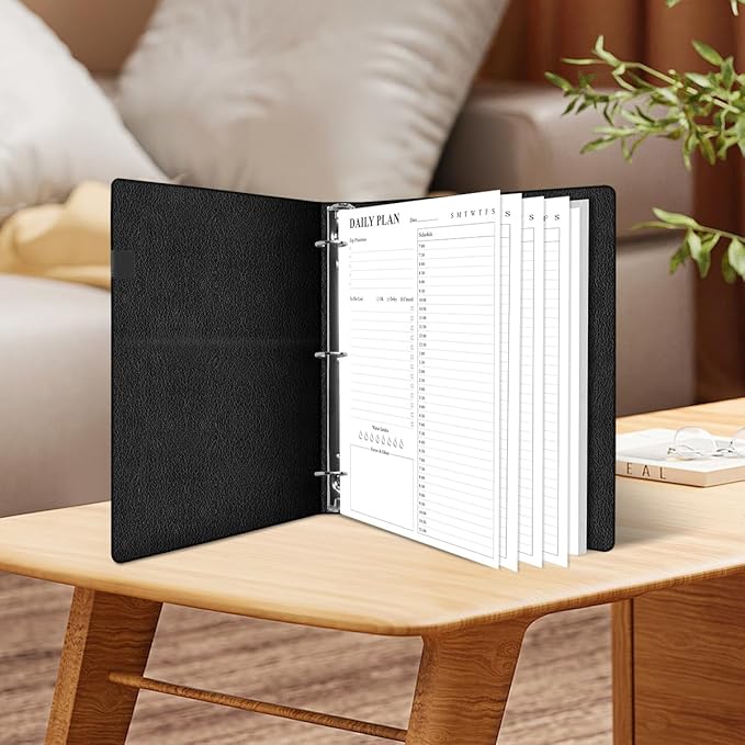 A4 Lined Refill Paper, 3-Hole Punched Ruled Filler Paper, 100Sheets / 200Pages Loose-Leaf Line Paper, 100gsm White Paper, 8.5'' x 11'', Leaf