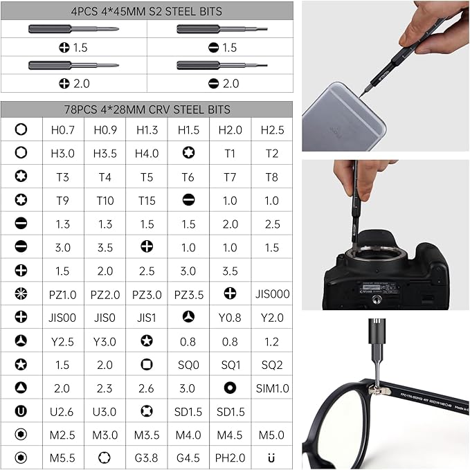 Compact Screwdriver Set, JAKEMY 105 in 1 Precison Mini Screwdriver Kit with Opening Pry Tool for Laptop, Computer, MacBook, Phone, Watch, Eyeglasses, Xbox, Modding, DIY