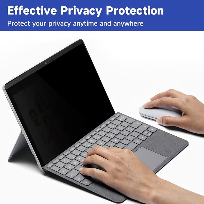 IPROKKO Privacy Screen for Surface Pro 7 Plus/7/6/5/4/(12.3 inch), Magnetic Removable Microsoft Surface Privacy Filter, Laptop Anti Glare Blue Light Screen Protector