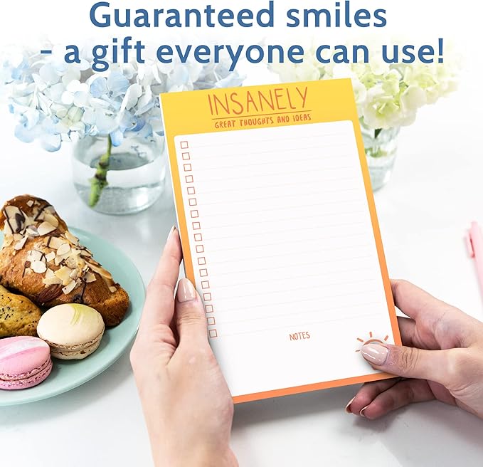 2 Funny To Do List Notepads - Set of Two 50 Sheet 5.5 x 8.5” Note Pads for Daily and Weekly Tasks, Planner Organizer, and Checklists - Fun Coworker Gifts, Humorous Office Supplies to Track Tasks