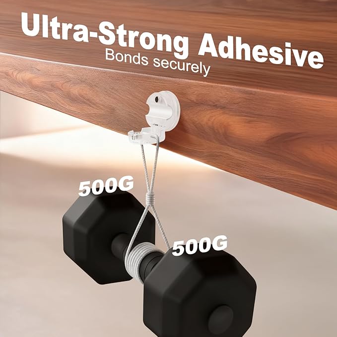 6 Pack Cord Organizer Magnetic Cable Clips, 360°Rotation Cable Clips - Adjustable Cord Holder for Nightstand, Adhesive Cable Management Cord Clips, Cable Holder & Charger Organizer(Clear)
