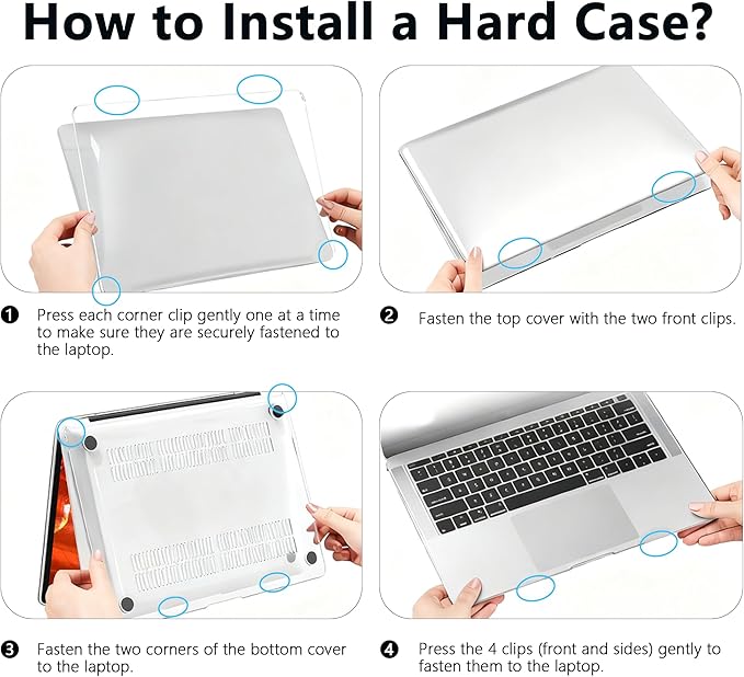 Halloive Magnetic Privacy Screen Protector Compatible with MacBook Air 13.6/13 Inch (2022-2025, M2, M3,M4), Hard Shell Case + Keyboard Cover + Screen Protector Crystal Clear Anti-Spy Anti Fingerprint