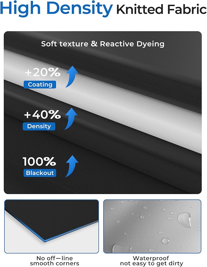 Sumobaby Blackout Curtains for Bedroom Portable 50"x60", No Drill Blackout