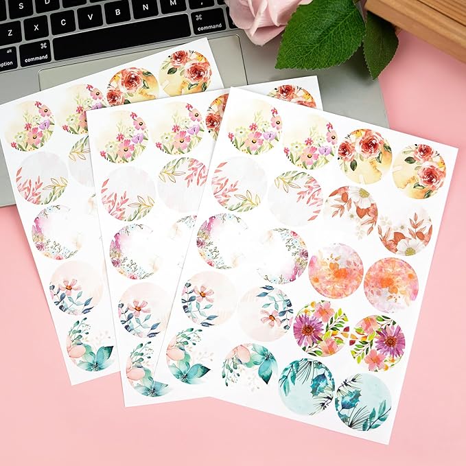 160 Pcs Stationery Paper Envelopes Set Includes 50 Lined Writing Paper & 50 Envelopes with 60 Colorful Round Dot Stickers, Cute Vintage Floral Letter Writing and Stationery Paper Envelopes(10Style)