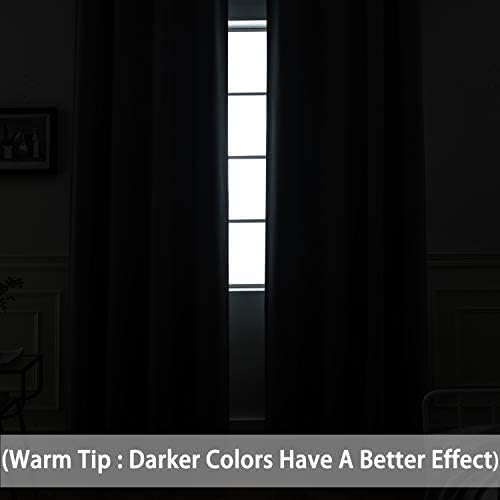 Yakamok 100% Blackout Patio Door Curtain Extra Wide Drapes
