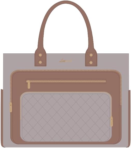 LOVEVOOK Teacher Tote Bag for Women Work, Laptop Bag With Large Cup Holder, Professional Computer Briefcase, Nurse Bags Business Large Purses Handbag, Diaper Bag Mother Gift, 15.6 Inch