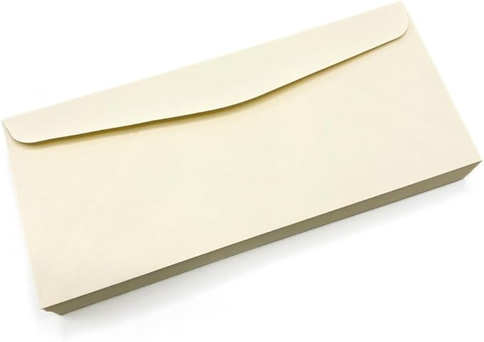 Limited Papers (TM) No. 10 Regular Standard Mailing Envelope - Pastel - Soft - 24 Pound (4.8 inch x 9.5 inch) - Announcement, Invoices, Checks, Letters, Contracts, Business Envelopes (Cream, 100)