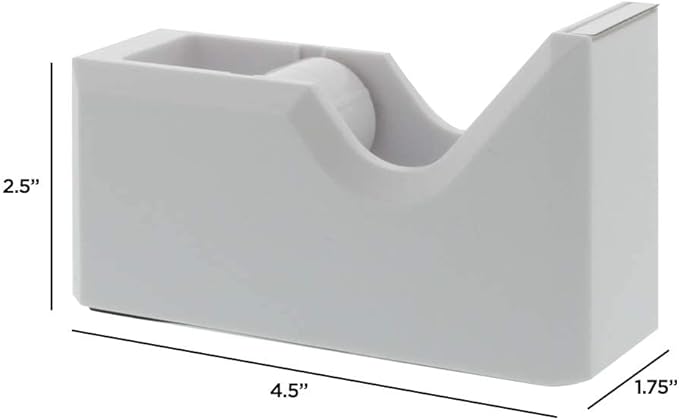 JAM PAPER Colorful Desk Tape Dispensers - White - Sold Individually