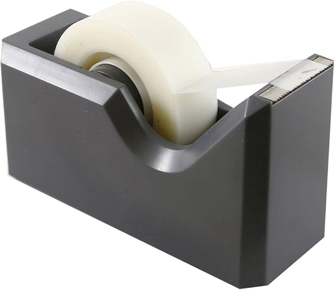 JAM PAPER Colorful Desk Tape Dispensers - Gray - Sold Individually