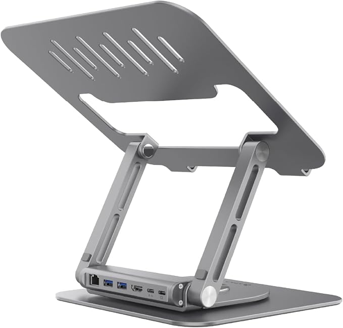 ADAM elements USB-C Stand Pro/Laptop Docking Station – Hub Stand Pro 6in1 Multiport Stand Hub for M2/M1 Mac, iPad & Laptop Series