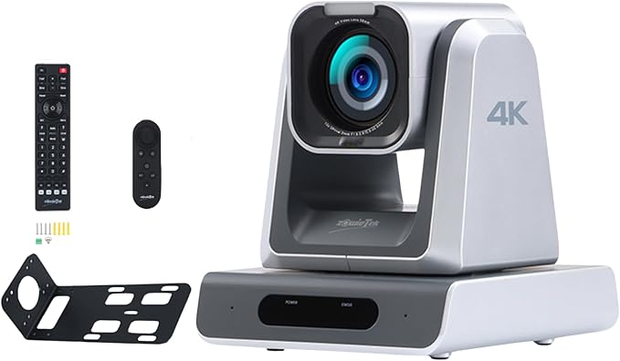 zowietek 4K PTZ Camera PoE, 25X Optical Zoom, Simultaneous HDMI and SDI Output, USB Out for Conference, RTSP/RTMP(s)/SRT, Standalone IP Live Streaming to YouTube for Meeting, Church, Event