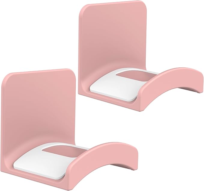 SOKUSIN Headphone Stand Headset Holder - Adhesive Gaming Earphones Hanger, Universal Desk Wall Mount Hook for All Headphone/Controller, Compatible with Beats, AirPods Max,Sony, JBL (Pink-2Pack)