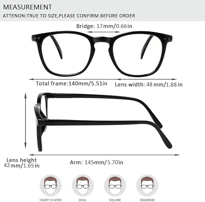 Henotin 3 Pack Blue Light Blocking Reading Glasses,Spring Hinge Computer Readers for Men Women,Anti UV Ray Filter Eyeglasses (Mixed Color, 1.25)
