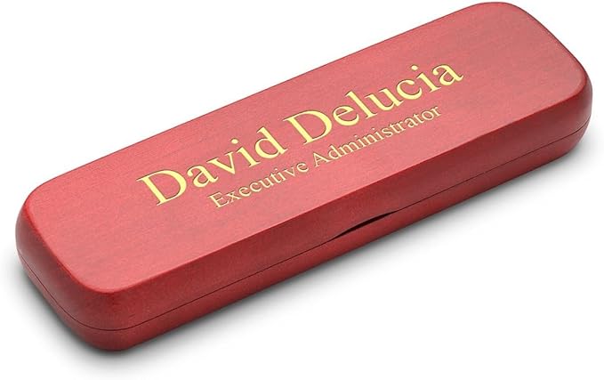 Executive Gift Shoppe | Personalized Cherrywood Double Ballpoint Pen Set with Laser Engraving
