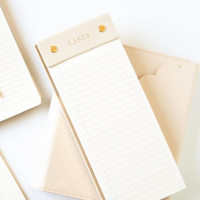 Graphique Post-Bound List Pad Luxe Collection, Perforated Sheets To-Do Notepad, Hardcover Binding, Gold Foil Embossing, 100 Pages, 4” x 9.75”, Plum Red