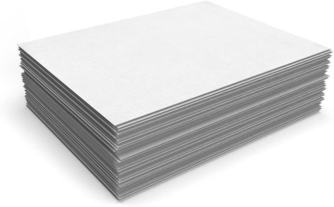 LUXPaper 8.5" x 11" Linen Paper | Letter Size | White Linen | 24lb. Paper Weight (60lb. Text) | 50 Qty