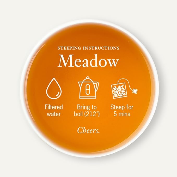 Steven Smith Teamaker Meadow No. 67, Chamomile, Rooibos, Hyssop & Rose Petals, Herbal Tea Blend, Caffeine-Free, Sugar-Free, Sustainably Grown, Tea Bags, 36 Sachets, 0.85oz each