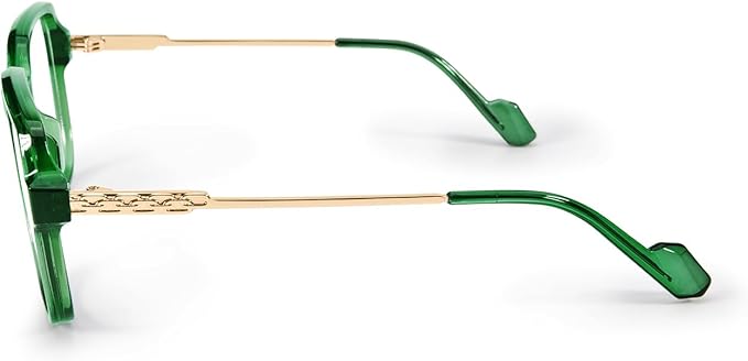 VISOONE 2 Pack Oversized Blue Light Blocking Glasses with Chic Square TR90 Frame and Metal Temple for Women Men REMY