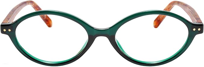 TIJN Olisa Blue Light Blocking Glasses for Women Men,Oval Glasses Frame Bluelight Glasses for Gaming/Computer/Screen