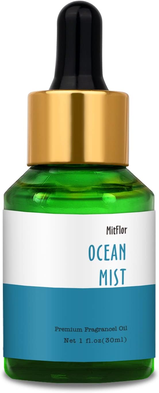 Ocean Mist Fragrance Oil, MitFlor Single Scented Oil, Large Size Premium Grade Fragrance Oil for Soap & Candle Making, Fresh Summer Essential Oils for Diffuser, Home Fragrance, 30ml