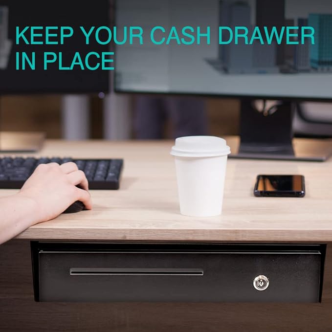 TidyFriend Cash Register Stand Brackets, 18 in Cash Drawer Under Counter Mount Brackets, Heavy Duty Steel Mounting Brackets for Square Cash Drawer, Brackets for Cash Drawer Under Counter