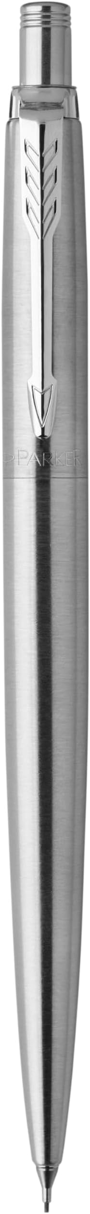 Parker Jotter Mechanical Pencil, Stainless Steel with Chrome Trim, 0.5mm, HB #2 - Smooth Writing, Signature Design, Stationary, Desk Essentials