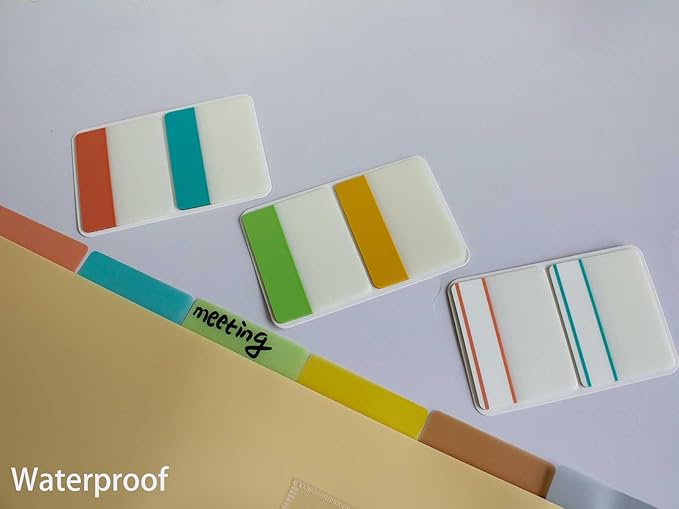 ELII 300 Pcs Tabs 2 Inch Sticky Index Tabs, Writable and Repositionable Book Tabs Page Tabs Colored Page Markers, Tabs for Books, Notebook Tabs, Tabs for Annotating Books (Pastel)