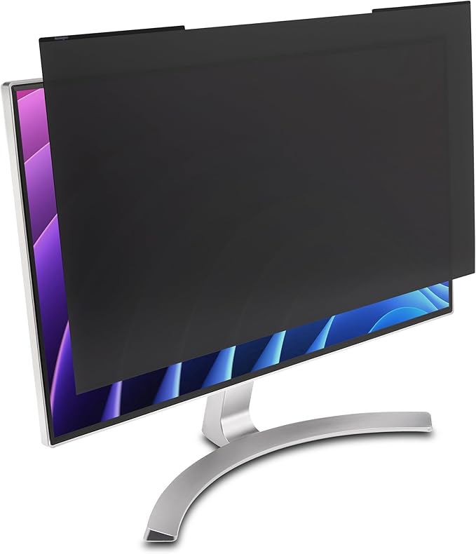 Kensington MagPro 21.5 Inch Magnetic Computer Privacy Screen for Desktop, Removable 16:9 Computer Privacy Filter, Anti-Glare Blue Ray Reduction, Compatible with Slim Bezel Monitors, K55420WW