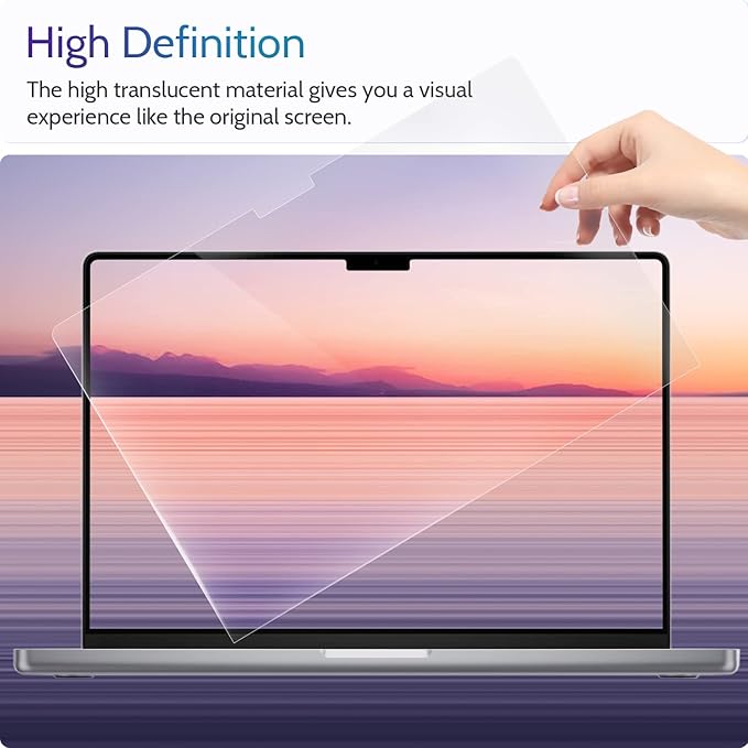 Peslv 3-Pack Anti Blue Light Screen Protector for MacBook Pro 14 Inch(2021-2025, M1, M2, M3, M4, M5), 14.2" Mac Laptop Glare Filter Uv Blocker Shield Cover Eye Protection Film