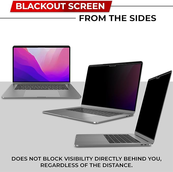 SightPro Magnetic Privacy Screen for MacBook Air 13 Inch (2018, 2019, 2020, 2021, M1) Removable Laptop Privacy Filter Shield and Protector