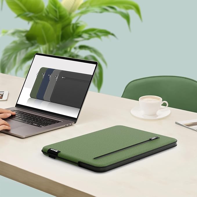 Smatree SlimPro Laptop Sleeve Case for 14 inch HP ProBook 445/440 G10/G9 Notebook PC, HP Laptop Case with Swift-Access Accessory Pocket, Patented Super-Corner Design, Green (S420G)
