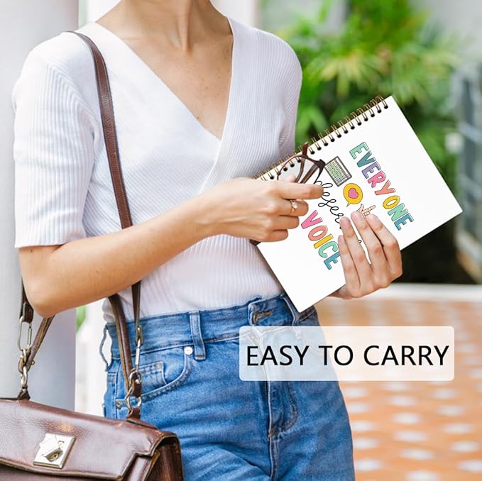 dvhdajed Everyone Deserves a Voice Mental Health Journaling Notebooks, Therapy Therapist Journal Spiral Notebook for Women, Mental Health Pathologist Office School Supplies Gifts, 5.5x8.3 In