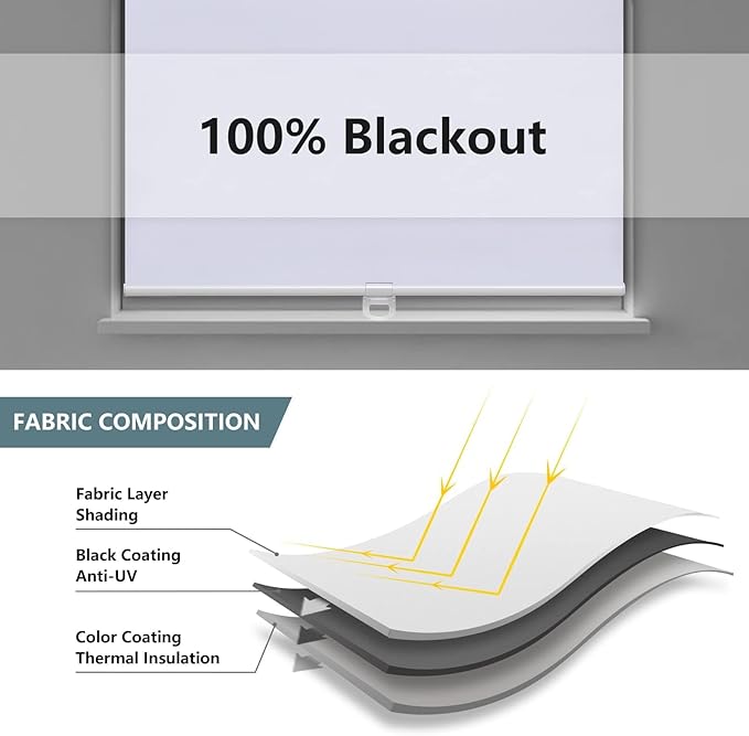 Customize Cordless Roller Shades Blackout Blinds