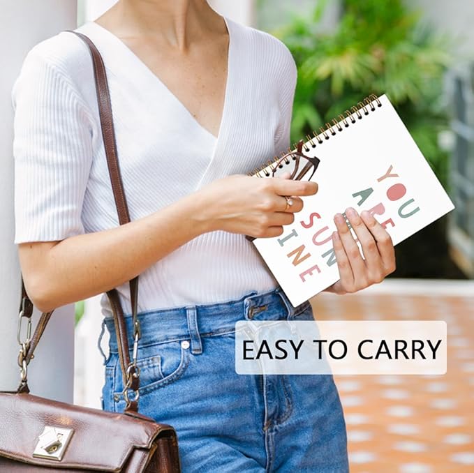 dvhdajed Boho Sunshine Inspirational Spiral Notebook, You Are My Sunshine Journaling Notebooks, Positive Affirmation Spiral Journal for Kids, Motivational Office School Supplies Gifts, 5.5x8.3 In