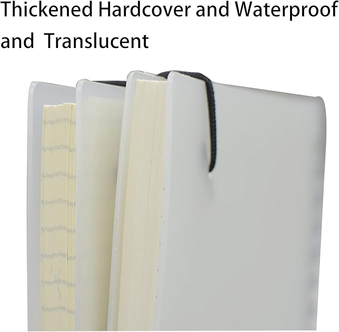 Yansanido Spiral Notebook, 3 Pcs A5 Thick Plastic Translucent Frosting Hardcover Graph Paper 80 Sheets -160 Pages Journals for Study and Notes (A5 5.7" x 8.3"- Grid 3pcs)