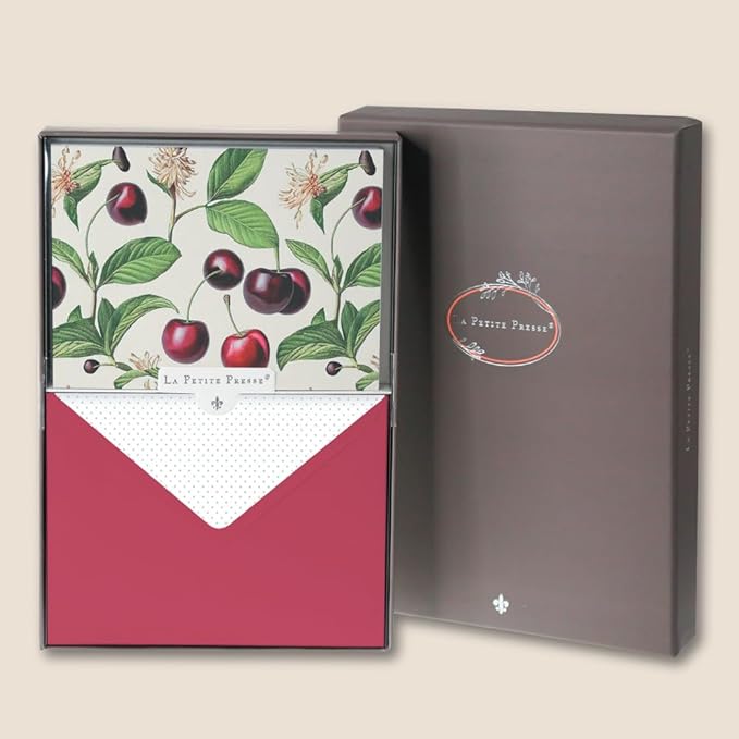 Magnolia Designer Cards by Graphique Luxe Collection, Silver Foil Embossed Stationary Boxed Set, 10 Blank Cards with 11 Envelopes, All Occasion Greetings, 5.25" x 3.8"