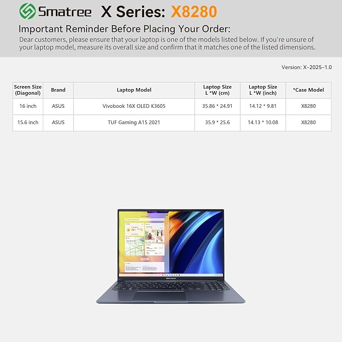 Smatree Hard EVA Protective Sleeve Case Compatible for 16 inch ASUS Vivobook 16X OLED K3605, for 15.6 inch ASUS TUF Gaming A15 2021, Anti-Shock and Waterproof Laptop Case, Green (X8280G)