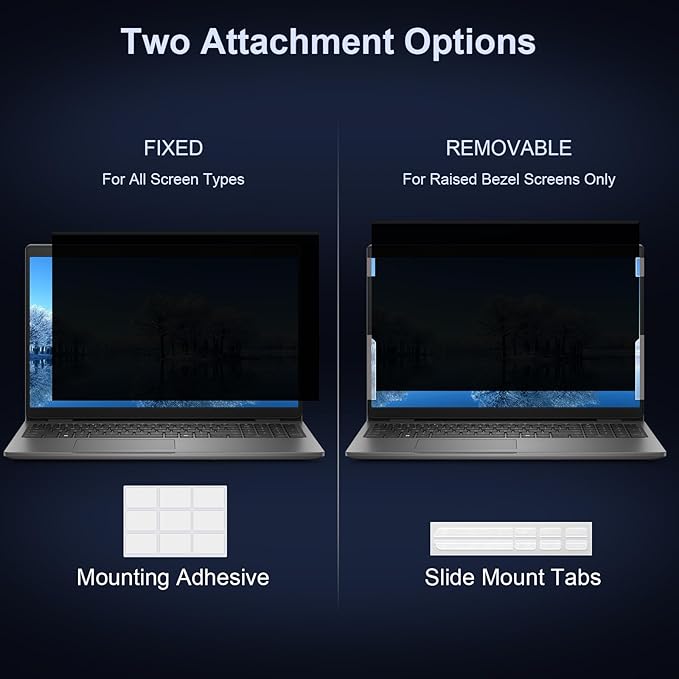 Hoktods 13.3 Inch 16:9 Laptop Privacy Screen Filter, Computer Monitor Privacy Shield, Anti Scratch Anti Spy Anti Glare Blue Light Screen Protector