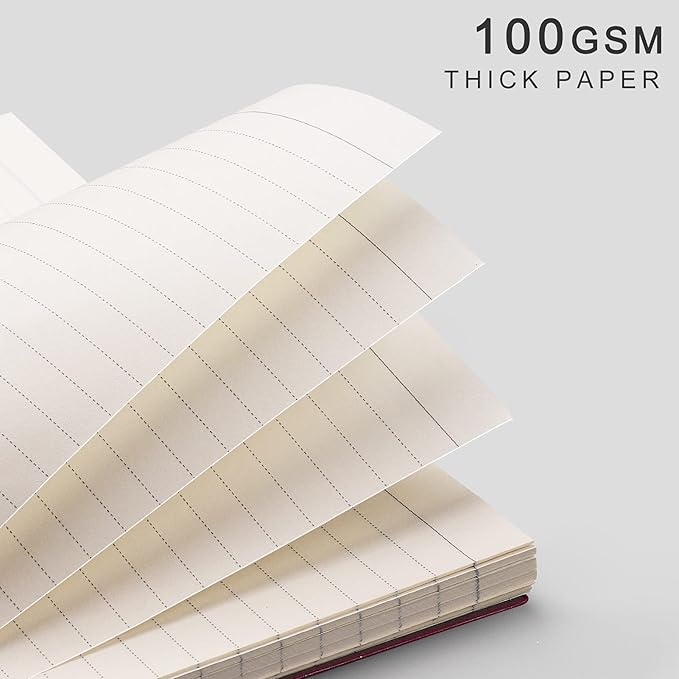 EMSHOI Lined Journal Spiral Notebook 7.48" x 10.15" - 3 Pack 480 Pages 100gsm Thick Paper, B5 Large Notebooks College Ruled, Plastic Hardcover Journals for Writing Women Men Work School Supplies