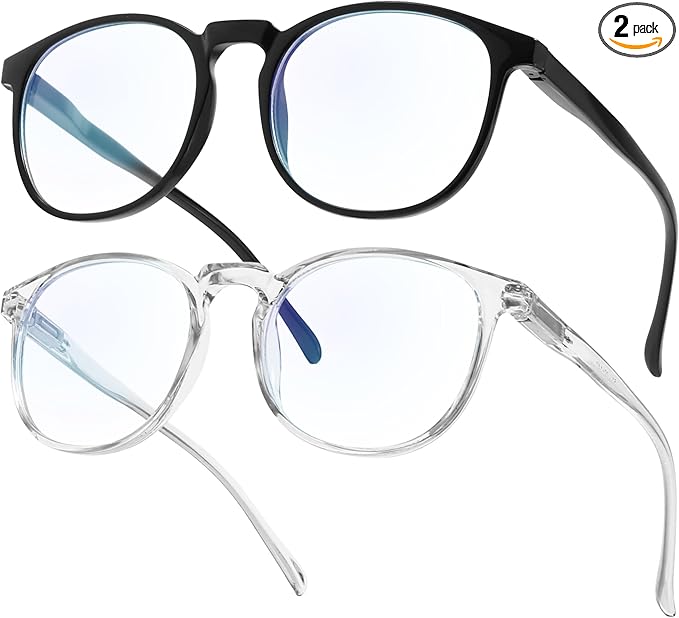 IBOANN Blue Light Glasses for Woman/Men, Fashion Blue Light Glasses Men, Fake Glasses Help Reduce Screen Fatigue