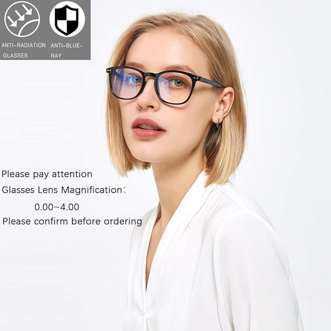 Henotin 3 Pack Blue Light Blocking Reading Glasses,Spring Hinge Computer Readers for Men Women,Anti UV Ray Filter Eyeglasses (Mixed Color, 1.25)