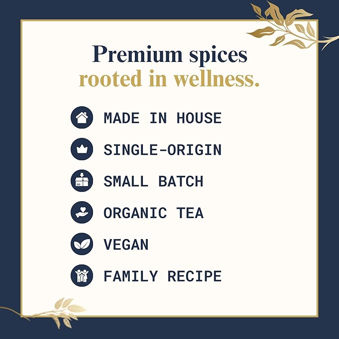 The Chai Box Loose Leaf 100% Organic Black Tea - Featured in Oprah's Favorite Things | Caffeinated Black Tea with Ginger, Cinnamon, Clove, Fennel & Cardamom (Pack of 1) 6 oz | Makes 25 Cups | Small Batch Loose Leaf Tea with Whole, Premium Spices