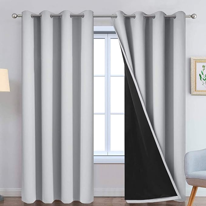Yakamok 84 Inch Long 100% Blackout Curtains