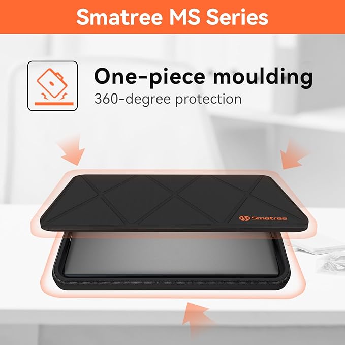 Smatree MS86 Hard EVA Protective Sleeve with Stand Compatible for 16 inch Acer ConceptD 3 Laptop Waterproof Sleeve